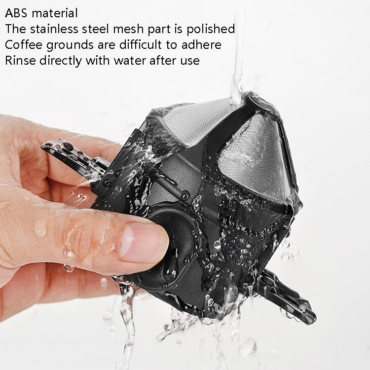 Coffee Filter Travel Convenient Foldable Double Filter(Black) - Coffee Tools by PMC TechLife | Online Shopping South Africa | PMC TechLife | Buy Now Pay Later Mobicred