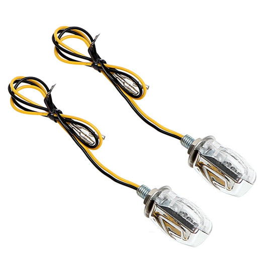 2pcs Motorcycle LED Turn Lamp Universal Modified Small Turn Light, Colour: Silver Shell - Turn Signal by PMC Jewellery | Online Shopping South Africa | PMC Jewellery | Buy Now Pay Later Mobicred