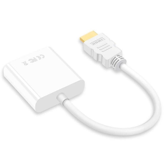 2 PCS Jasoz 1080P HDMI To VGA Converter Oxygen-Free Copper Core, Colour: White - Converter by Jasoz | Online Shopping South Africa | PMC Jewellery | Buy Now Pay Later Mobicred