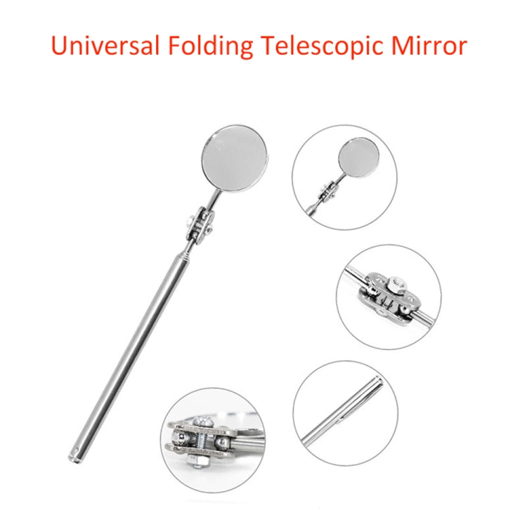 Car Repair Detection Mirror Universal Folding Telescopic Mirror Welding Chassis Inspection Mirror, Model: Silver 50mm - Inspection Tools by PMC Jewellery | Online Shopping South Africa | PMC Jewellery | Buy Now Pay Later Mobicred