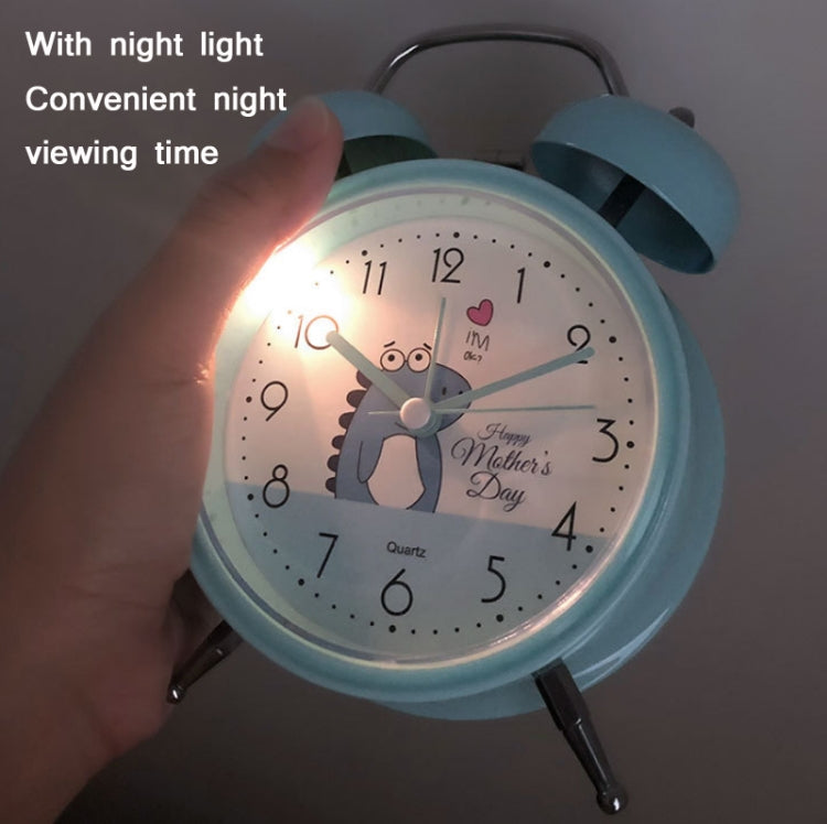 Student Cute Style Bell Alarm Clock Bedside Mute Clock With Light Specification��� Y35 4 Inch (Blue) - Alarm Clocks by PMc TechLife | Online Shopping South Africa | PMc TechLife | Buy Now Pay Later Mobicred