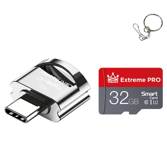 C10 TYPE-C Interface Mobile Phone Memory Card, Capacity: 32GB(Silver Gray) - Micro SD Card by PMC Jewellery | Online Shopping South Africa | PMC Jewellery | Buy Now Pay Later Mobicred