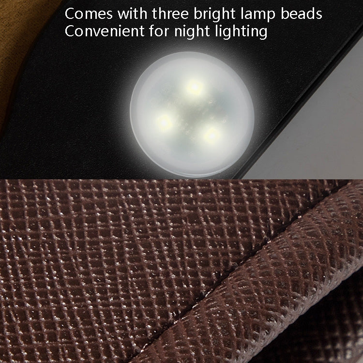 Car Trash Can Storage Bag Hanging Paste With LED Light Garbage Bag(Small (Mocha Brown)) - Stowing Tidying by PMC Jewellery | Online Shopping South Africa | PMC Jewellery | Buy Now Pay Later Mobicred