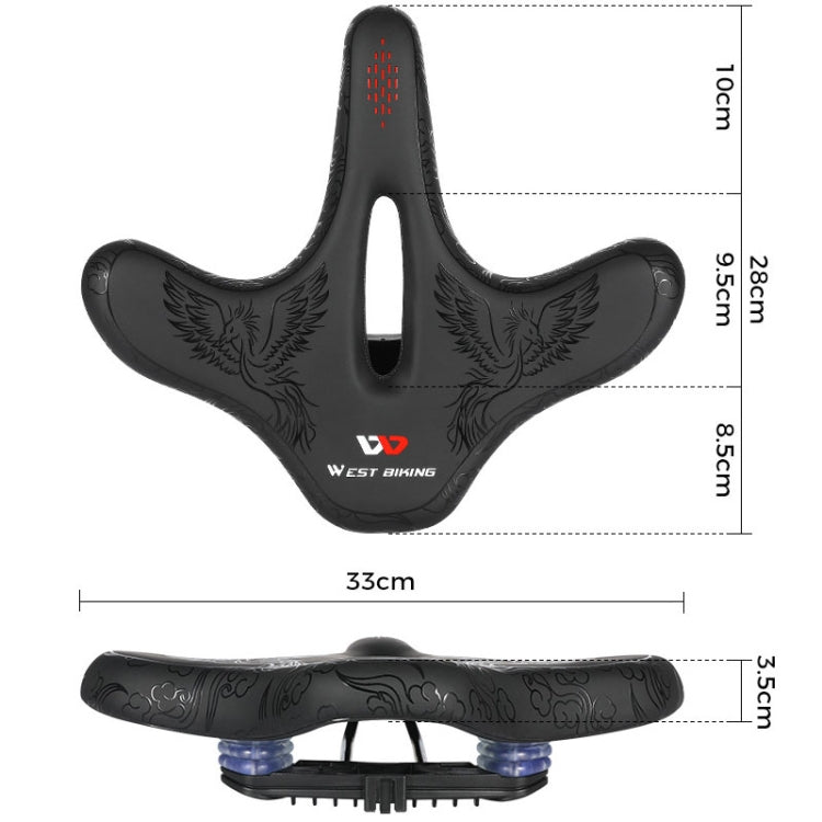 WEST BIKING YP0801122 Bicycle Mountain Bike Large Cushion Leisure And Comfortable Bicycle Saddle(Phoenix) - Bicycle Saddle by WEST BIKING | Online Shopping South Africa | PMC Jewellery | Buy Now Pay Later Mobicred