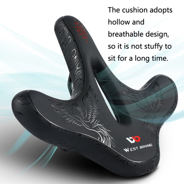 WEST BIKING YP0801122 Bicycle Mountain Bike Large Cushion Leisure And Comfortable Bicycle Saddle(Phoenix) - Bicycle Saddle by WEST BIKING | Online Shopping South Africa | PMC Jewellery