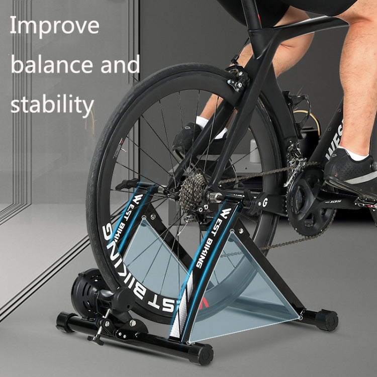 WEST BIKING YP1402008 Bicycle Parking Rack Indoor Cycling Training Platform Fitness Equipment Road Mountain Bike Parking Rack(Black) - Holders by WEST BIKING | Online Shopping South Africa | PMC Jewellery | Buy Now Pay Later Mobicred