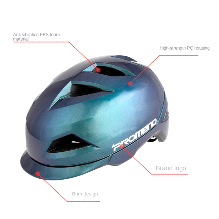 PROMEND 12H19 Summer Cool Motorcycle Riding Half Helmet Helmet Outdoor Off-Road Helmet With Tail Light, Size: Code(Colorful Purple) - Protective Helmet & Masks by PROMEND | Online Shopping South Africa | PMC Jewellery | Buy Now Pay Later Mobicred
