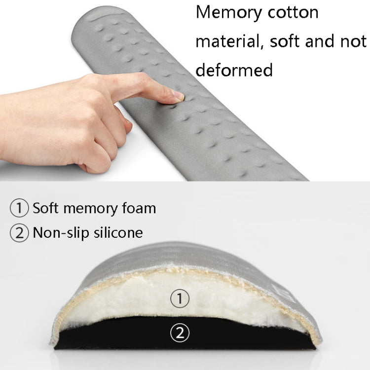 Baona Silicone Memory Cotton Wrist Pad Massage Hole Keyboard Mouse Pad, Style: Mouse Pad (Black) - Mouse Pads by Baona | Online Shopping South Africa | PMC Jewellery | Buy Now Pay Later Mobicred