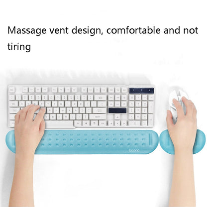 Baona Silicone Memory Cotton Wrist Pad Massage Hole Keyboard Mouse Pad, Style: Mouse Pad (Black) - Mouse Pads by Baona | Online Shopping South Africa | PMC Jewellery | Buy Now Pay Later Mobicred