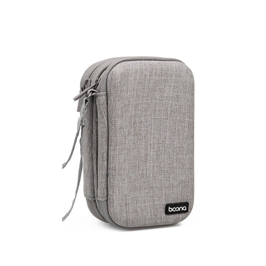 Baona BN-F027 Double-Layer Mobile Hard Disk Storage Bag EVA Hard Shell Hard Disk Protective Cover(Gray) - Hard Drive Bags & Cases by Baona | Online Shopping South Africa | PMC Jewellery | Buy Now Pay Later Mobicred