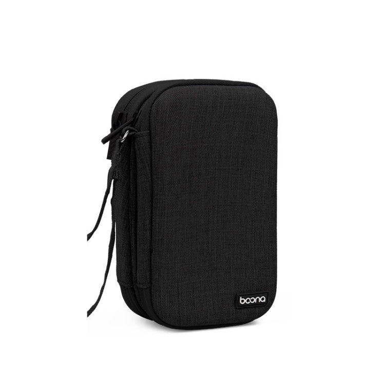 Baona BN-F027 Double-Layer Mobile Hard Disk Storage Bag EVA Hard Shell Hard Disk Protective Cover(Black) - Hard Drive Bags & Cases by Baona | Online Shopping South Africa | PMC Jewellery | Buy Now Pay Later Mobicred