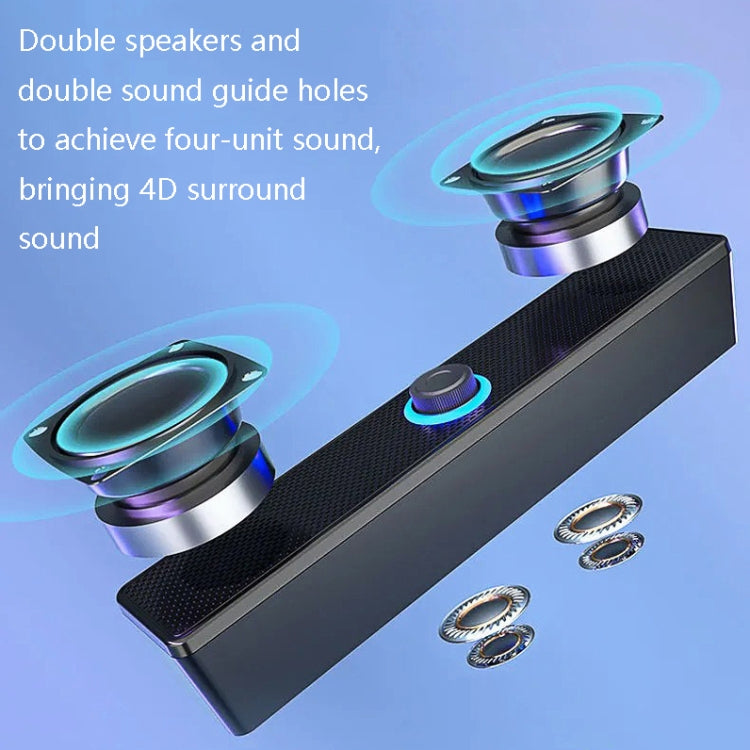 LeerFel Long Computer Wired Speaker Heavy Wellness Computer Multimedia Audio, Specification: 350TS (with Bluetooth) -  by PMC TechLife | Online Shopping South Africa | PMC TechLife | Buy Now Pay Later Mobicred