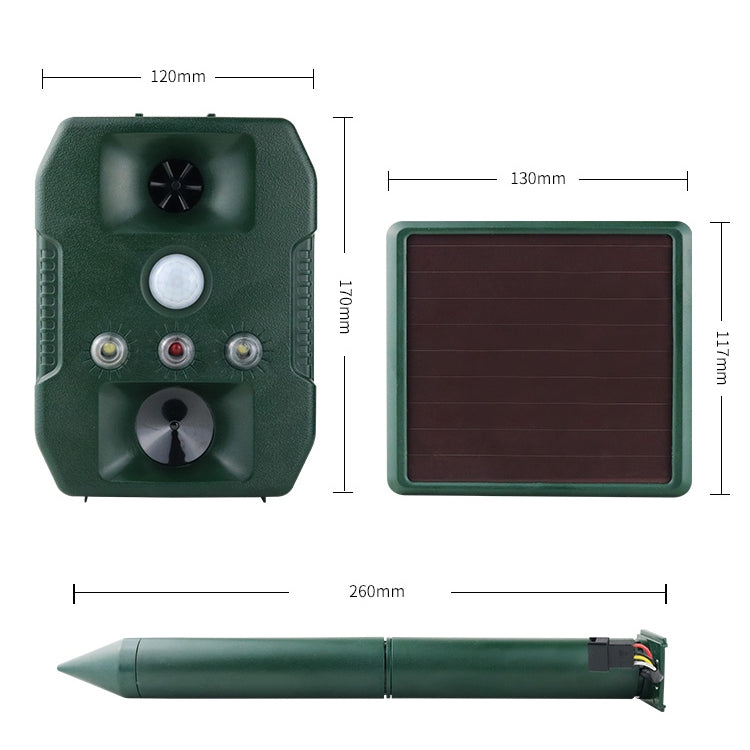 Ultrasonic Mouse Repeller Solar Outdoor Animal Repeller - Outdoor Insect Repellent by PMC TechLife | Online Shopping South Africa | PMC TechLife | Buy Now Pay Later Mobicred