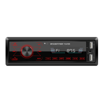 A2818 Car Bluetooth Speakerphone Car MP3 Player Function Touch Double U Disk Colorful Lights Radio, Specification: Standard+8G Memory Card - Car MP3 & MP4 & MP5 by PMC Jewellery | Online Shopping South Africa | PMC Jewellery | Buy Now Pay Later Mobicred