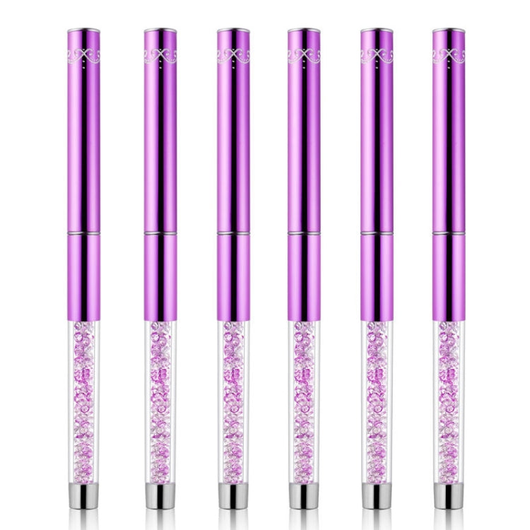 Nail Art Drawing Pen Purple Drill Rod Color Painting Flower Stripe Nail Brush With Pen Cover, Specification: 15mm - Nail Art Equipment by PMC Jewellery | Online Shopping South Africa | PMC Jewellery | Buy Now Pay Later Mobicred