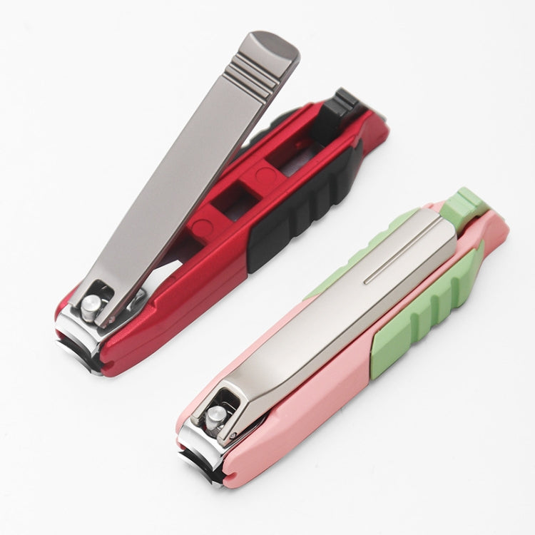 Anti-splash Nail Clippers Multifunctional Mobile Phone Holder Nail Clippers,Style: Pink +Iron Box - Nail Art Equipment by PMC Jewellery | Online Shopping South Africa | PMC Jewellery | Buy Now Pay Later Mobicred