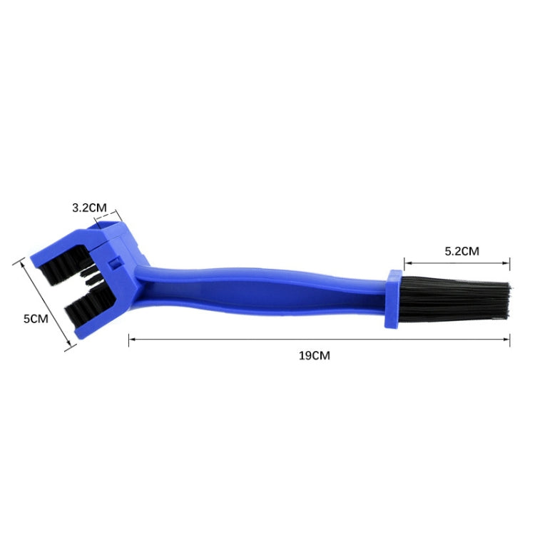 1 Set BG-7168 Bicycle And Motorcycle Cleaning Brush Three-Sided Chain Brush, Colour: Blue + Small Brush - Others by PMC Jewellery | Online Shopping South Africa | PMC Jewellery