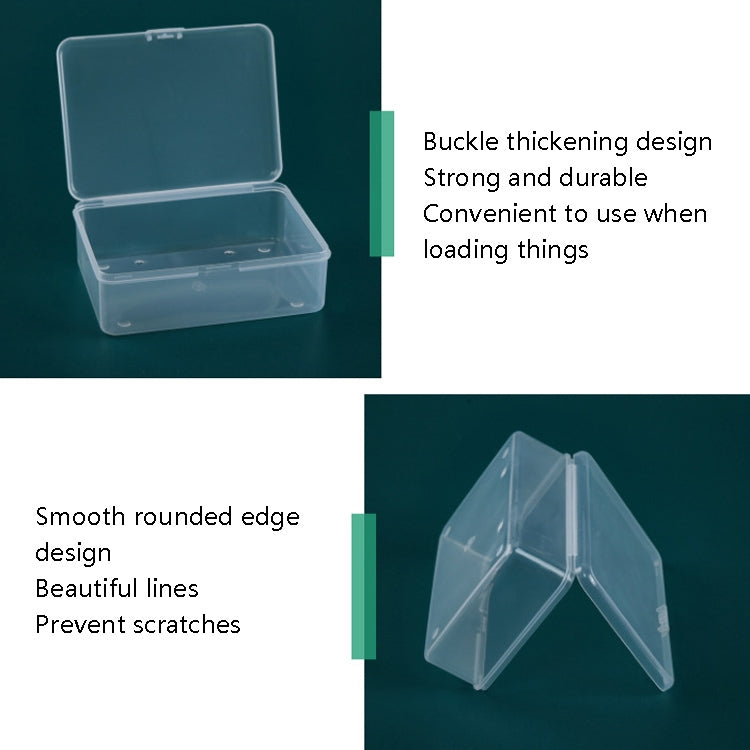 PP Rectangular Transparent Plastic Box Flip Cover Parts Hardware Tool Storage Box - Storage Boxes by PMC TechLife | Online Shopping South Africa | PMC TechLife | Buy Now Pay Later Mobicred