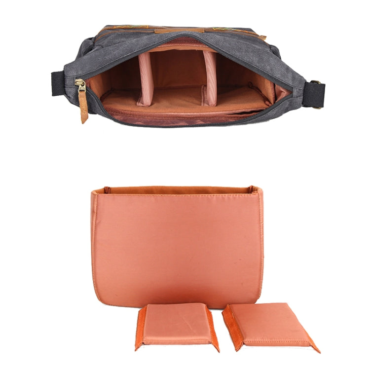 3037 SLR Camera Bag Shoulder Waterproof Messenger Camera Bag(Gray) - Strap Satchel by PMC TechLife | Online Shopping South Africa | PMC TechLife | Buy Now Pay Later Mobicred