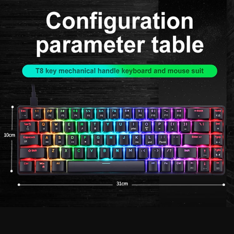 T8 68 Keys Mechanical Gaming Keyboard RGB Backlit Wired Keyboard, Cable Length:1.6m(Pink Green Shaft) - Wired Keyboard by PMC Jewellery | Online Shopping South Africa | PMC Jewellery | Buy Now Pay Later Mobicred