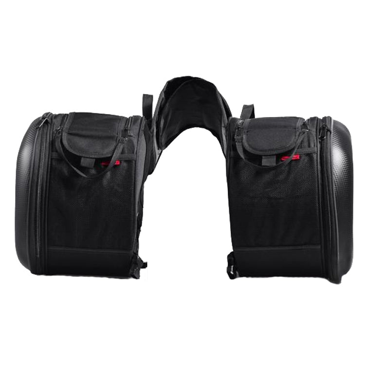GHOST RACING GR-MAB01 Motorcycle Saddle Bag Locomotive Bilateral Helmet Travel Cycling Bag(Black) - Bags & Luggages by GHOST RACING | Online Shopping South Africa | PMC Jewellery | Buy Now Pay Later Mobicred