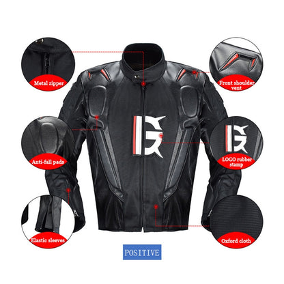 GHOST RACING GR-Y09 Motorcycle Four Seasons Racing Suit Locomotive Riding Anti-Fall Rally Suit, Size: M(Black) - Protective Gear by GHOST RACING | Online Shopping South Africa | PMC Jewellery | Buy Now Pay Later Mobicred