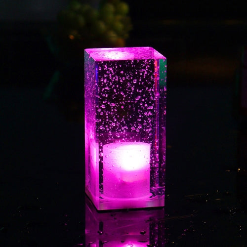 Square Colorful LED Crystal Lamp Bar Atmosphere Decorative Light (Purple Light) - Night Lights by PMc TechLife | Online Shopping South Africa | PMc TechLife | Buy Now Pay Later Mobicred