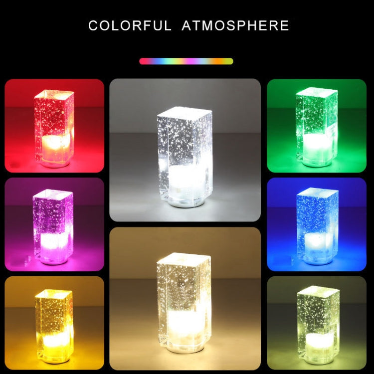 Square Colorful LED Crystal Lamp Bar Atmosphere Decorative Light (Purple Light) - Night Lights by PMc TechLife | Online Shopping South Africa | PMc TechLife | Buy Now Pay Later Mobicred
