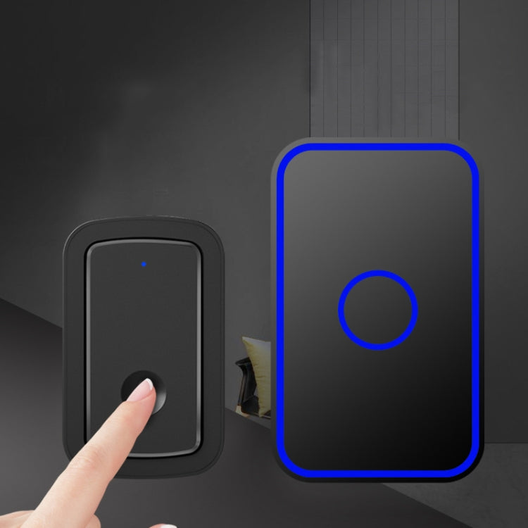 CACAZI A19 1 For 4 Wireless Music Doorbell without Battery, Plug:UK Plug(Black) - Wireless Doorbell by CACAZI | Online Shopping South Africa | PMC Jewellery | Buy Now Pay Later Mobicred