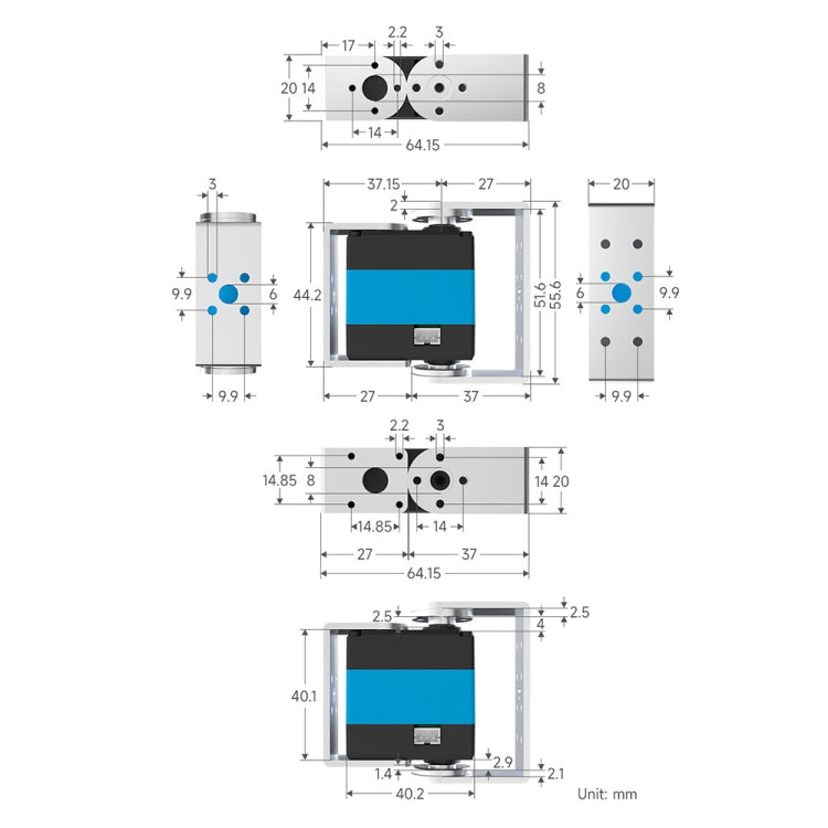 Waveshare 24703 25kg.cm Wide Range Voltage ST3020 Serial Bus Aervo - free shipping - PMC TechLife - Order now!