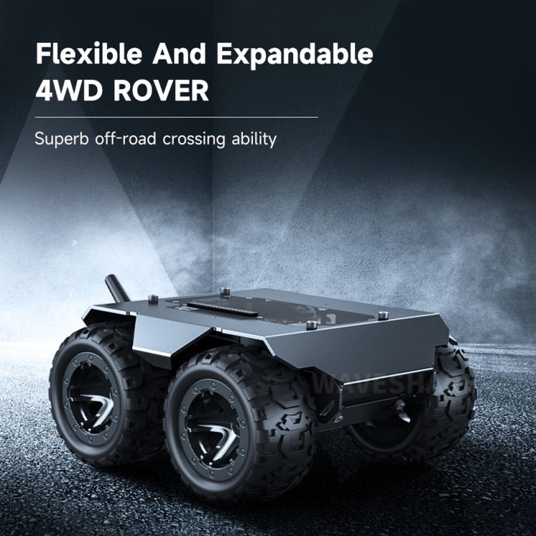 Waveshare WAVE ROVER Flexible Expandable 4WD Mobile Robot Chassis, Onboard ESP32 Module(UK Plug) - Robotics Accessories by Waveshare | Online Shopping South Africa | PMC Jewellery | Buy Now Pay Later Mobicred