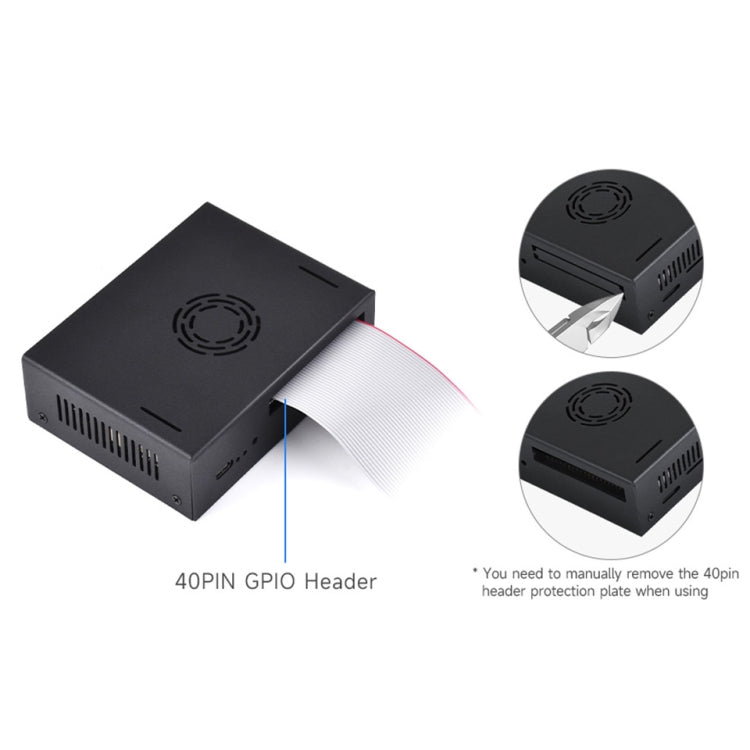 Waveshare 25311 Metal Case For VisionFive2 Board, With Cooling Fan - Mini PC Accessories by Waveshare | Online Shopping South Africa | PMC TechLife | Buy Now Pay Later Mobicred