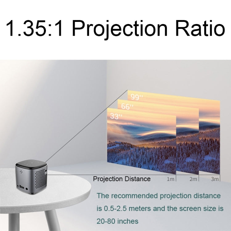 D048B 2.4G/5G WiFi Mini Smart Touch Bluetooth Projector Portable HD Phone Projector(EU Plug) - Mini Projector by PMC Jewellery | Online Shopping South Africa | PMC Jewellery | Buy Now Pay Later Mobicred