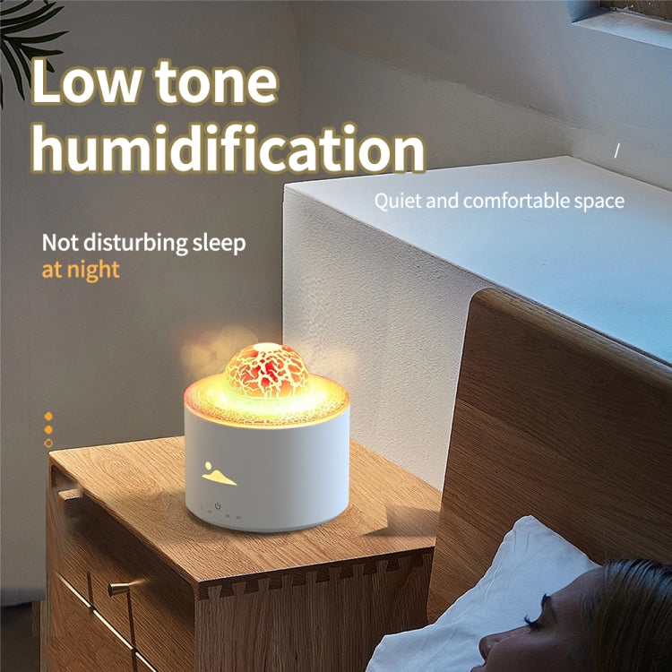 HX-130 Colorful Night Light Planet Desktop Flame Aromatherapy Humidifier, Spec: UK Plug(White) - free shipping - PMC TechLife - Order now!