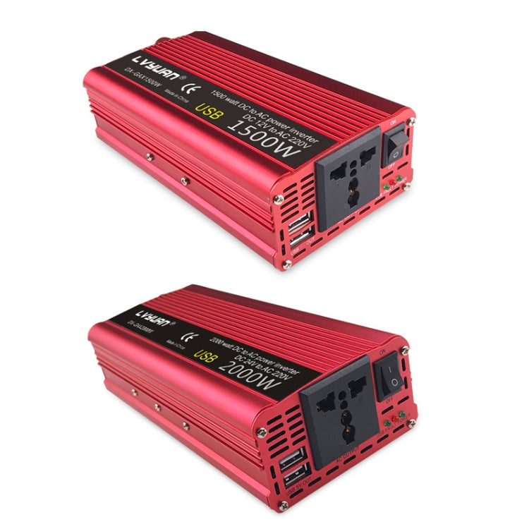 LVYUAN Car Inverter Dual USB Power Converter, Specification: 24V to 220V 2000W - Modified Square Wave by PMC Jewellery | Online Shopping South Africa | PMC Jewellery | Buy Now Pay Later Mobicred