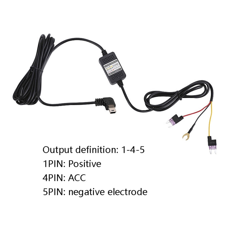 H516 Recording Step-down Line Shrinkage Video Car Charger Line Parking Monitoring Three-Core Power Cord, Model: With Fuse(Mini Straight) - Cables & Connectors by PMC Jewellery | Online Shopping South Africa | PMC Jewellery | Buy Now Pay Later Mobicred