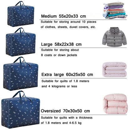 Oxford Cloth Quilt Moisture-Proof & Waterproof Storage Bag Zipper Portable Moving Luggage Bag, Specification: 60x50x25cm(Pink Square) - Storage Bags by PMC Jewellery | Online Shopping South Africa | PMC Jewellery