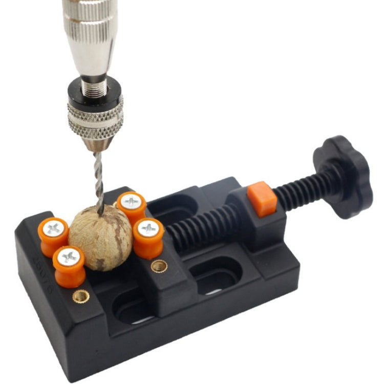Eight-Hole Mini Flat Bench Vise Bodhi Beads Walnut Fixture(Orange) - Others by PMc TechLife | Online Shopping South Africa | PMc TechLife | Buy Now Pay Later Mobicred