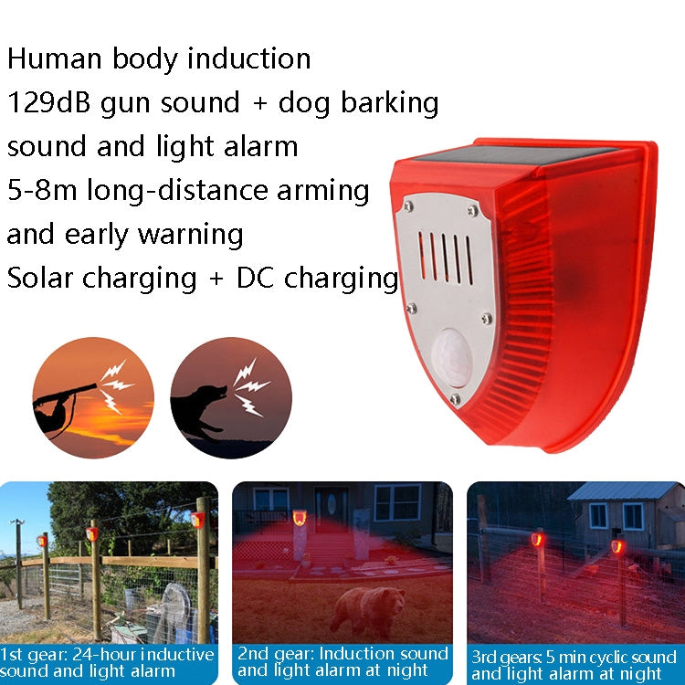 N911M Solar Animal Repeller Outdoor Sound And Light Alarm, Specification: with Induction - Others Alarm by PMC Jewellery | Online Shopping South Africa | PMC Jewellery | Buy Now Pay Later Mobicred