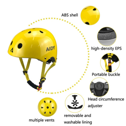 AIDY 7 In 1 Children Roller Skating Sports Protective Gear Set(Bright White) - Protective Helmet & Masks by PMC Jewellery | Online Shopping South Africa | PMC Jewellery | Buy Now Pay Later Mobicred