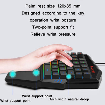 T-WOLF Mobile Gaming One-Handed Keyboard，Specification： T19 Keyboard - Wired Keyboard by T-WOLF | Online Shopping South Africa | PMC Jewellery | Buy Now Pay Later Mobicred