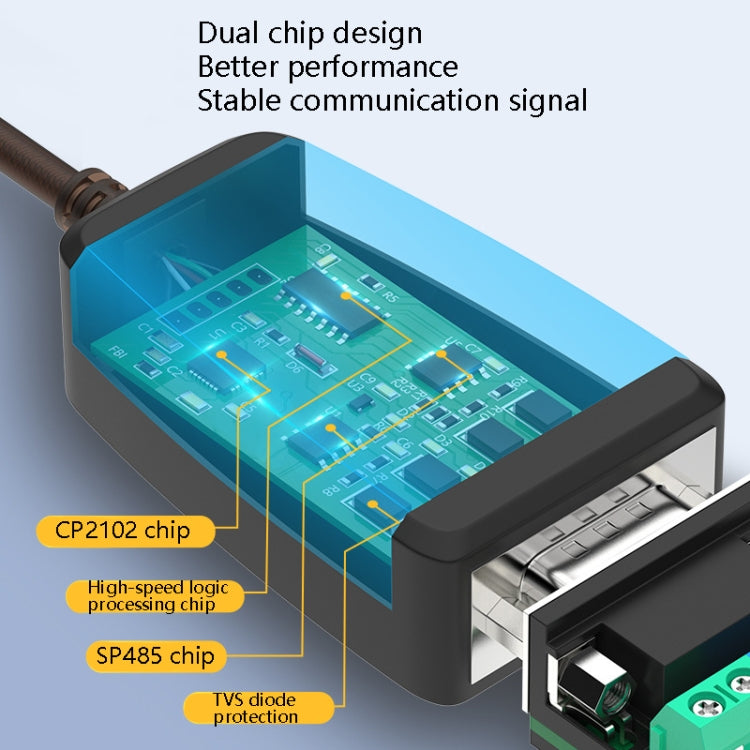DTECH DT-5019 USB to RS485 / RS422 Conversion Cable, FT232 Chip, Length: 0.5m - RS485 / RS232 Series by DTECH | Online Shopping South Africa | PMC TechLife | Buy Now Pay Later Mobicred