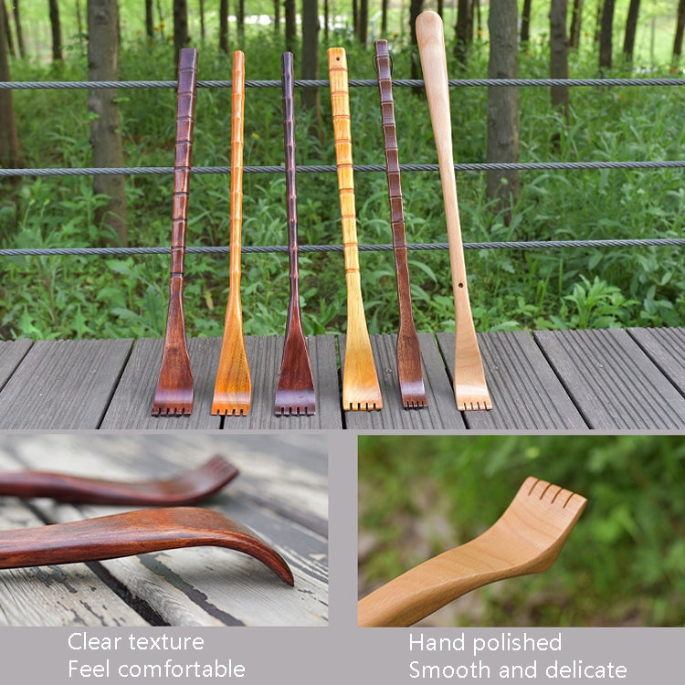 BQR01 Back Scratcher Long Handle Wooden Massage Scratcher, Style: Bamboo Section Red - free shipping - PMC TechLife - Order now!