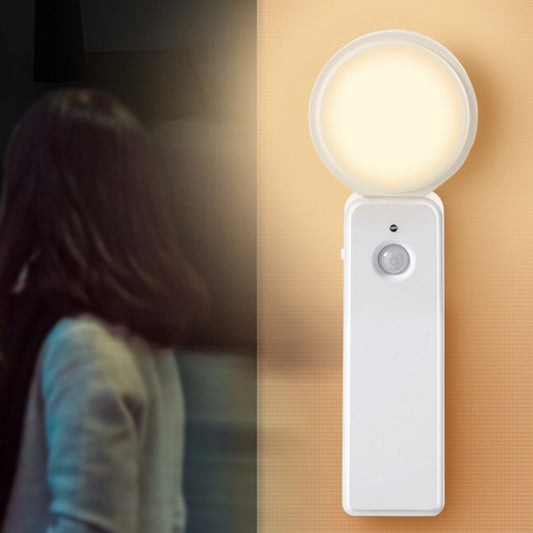 1.2W LED Intelligent Human Body Induction USB Charging Night Light, Light color: Sensor Warm Light - Sensor LED Lights by PMC Jewellery | Online Shopping South Africa | PMC Jewellery | Buy Now Pay Later Mobicred