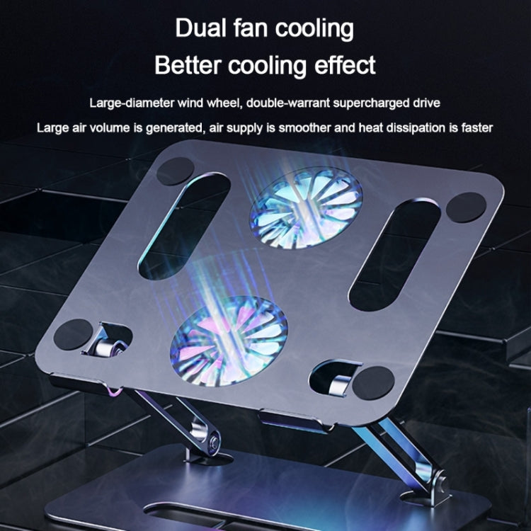 BONERUY P43F Aluminum Alloy Folding Computer Stand Notebook Cooling Stand, Colour: Grey - Cooling Pads by BONERUY | Online Shopping South Africa | PMC Jewellery | Buy Now Pay Later Mobicred