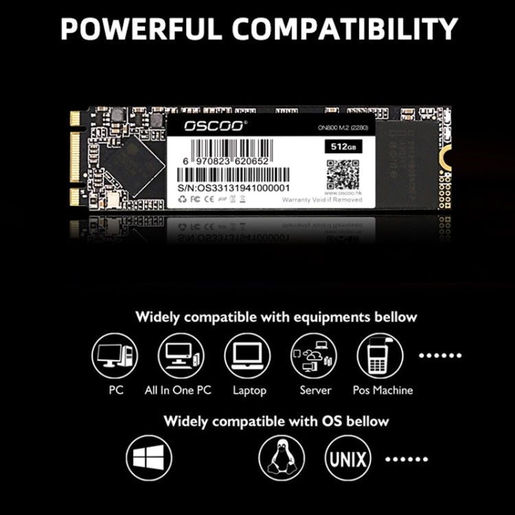 OSCOO ON800 M2 2280 Laptop Desktop Solid State Drive, Capacity: 256GB - Solid State Drives by OSCOO | Online Shopping South Africa | PMC Jewellery | Buy Now Pay Later Mobicred