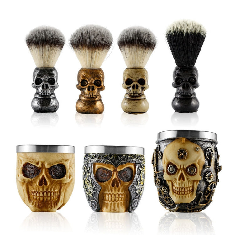 Skull Cleansing Shaving and Foaming Tools, Color Classification: Beard Brush Silver - free shipping - PMC TechLife - Order now!