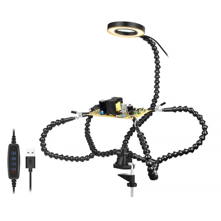 SN5BK-USB 4-Clawed Lamp Adjustable Desktop Soldering Station(Black) - free shipping - PMc TechLife - Order now!