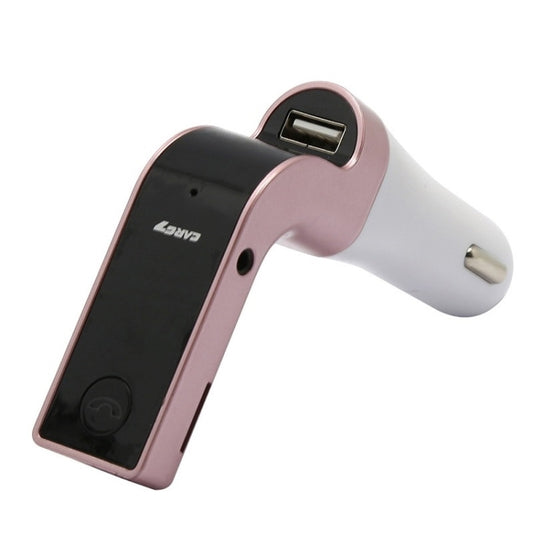 G7 Car Hands-Free Bluetooth FM Player MP3(Rose Gold) - Bluetooth Car Kits by PMC Jewellery | Online Shopping South Africa | PMC Jewellery | Buy Now Pay Later Mobicred