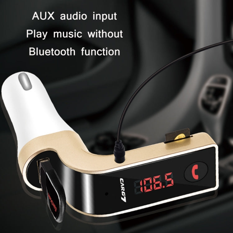 G7 Car Hands-Free Bluetooth FM Player MP3(Rose Gold) - Bluetooth Car Kits by PMC Jewellery | Online Shopping South Africa | PMC Jewellery | Buy Now Pay Later Mobicred